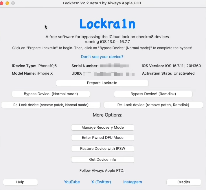 iPhone mit Lockra1n verbinden